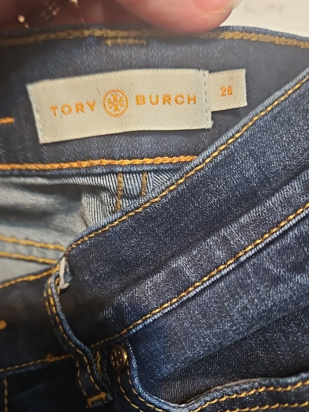 Tory Burch Straight-Leg Mid-Rise Ankle Jeans